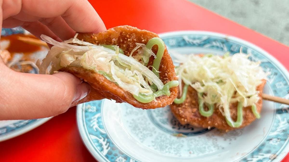 「芥末生菜黑鯩」清爽多汁的生菜絲好爽口，芥末微微的嗆辣也是很加分。（圖片來源：凱的食尚日記）