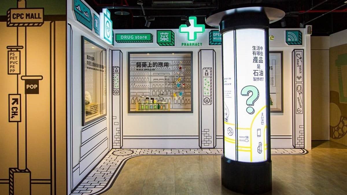 常設展廳也有介紹生活中哪些產品是石油製作的。（圖片來源：史努比遊樂園）