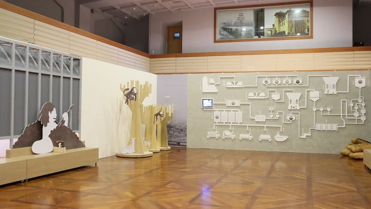這個展區描述著水泥製作的過程。（圖片來源：Vicky媽媽的遊樂園）