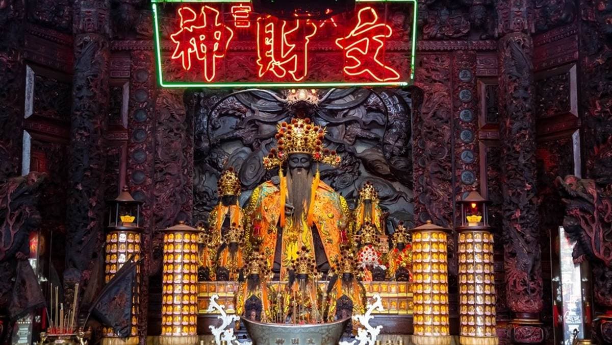 大殿主祀「文財尊神」。（圖片來源：愛伯特吃喝玩樂全記錄）