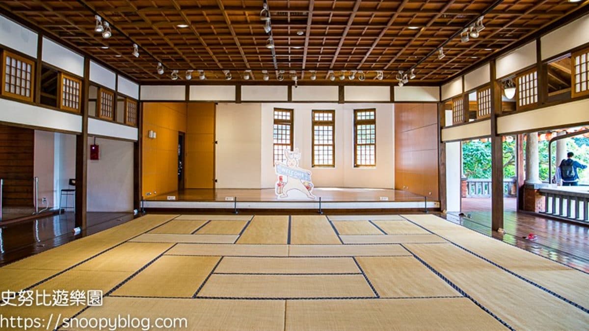 北投溫泉博物館的榻榻米大廳是當時沐浴後賓客納涼、 用餐及休憩的地方。（圖片來源：史努比遊樂園）