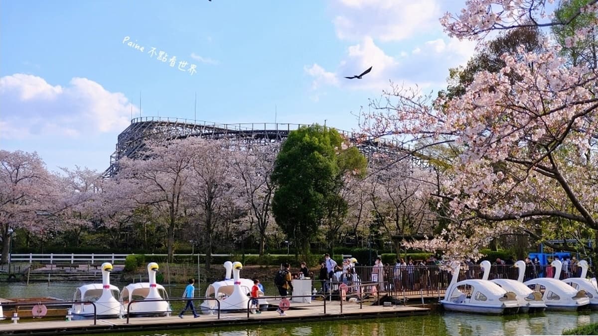 「東武動物園」的園區好美，盛開的櫻花更是令人醉心。（圖片來源：小不點看世界 Paine世界旅遊趣）