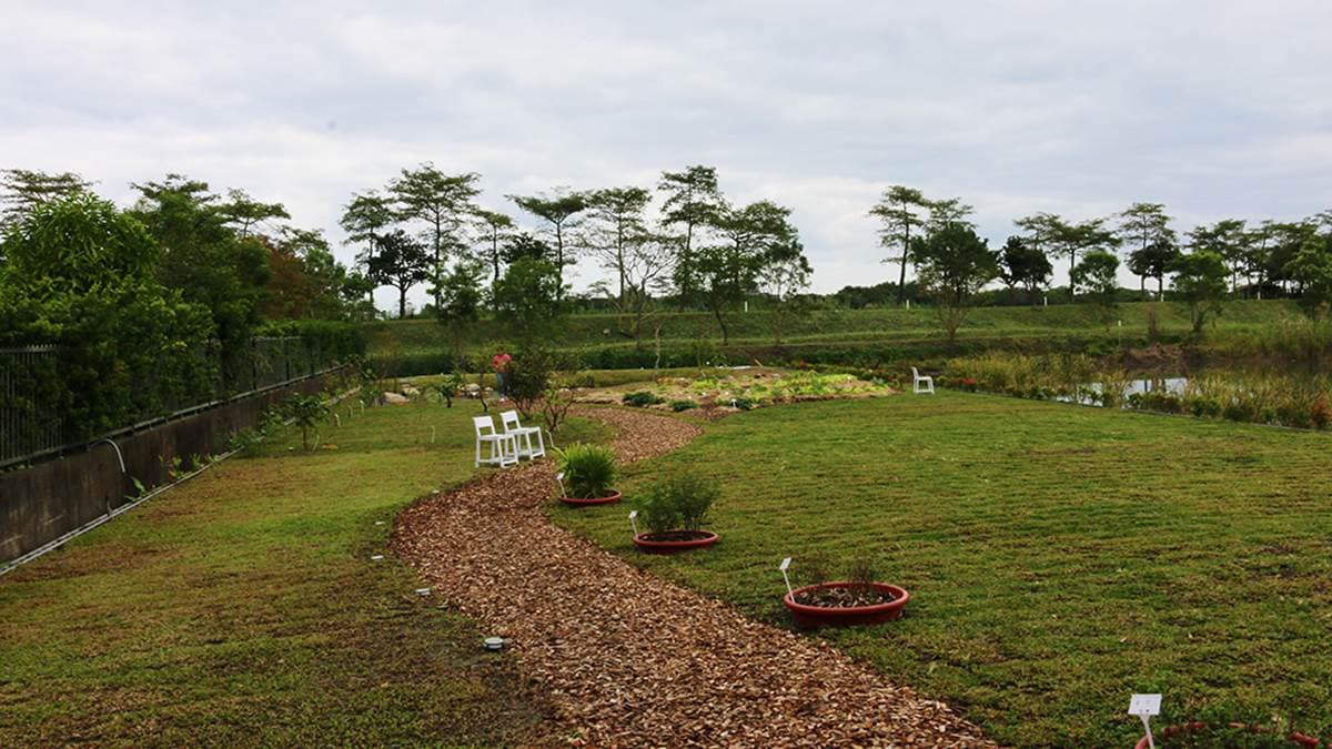 菜園共分為３區，前段是香草園區，後段有樹園跟菜圃，維護得相當好。（圖片來源：跟著魯魯的MAP走）