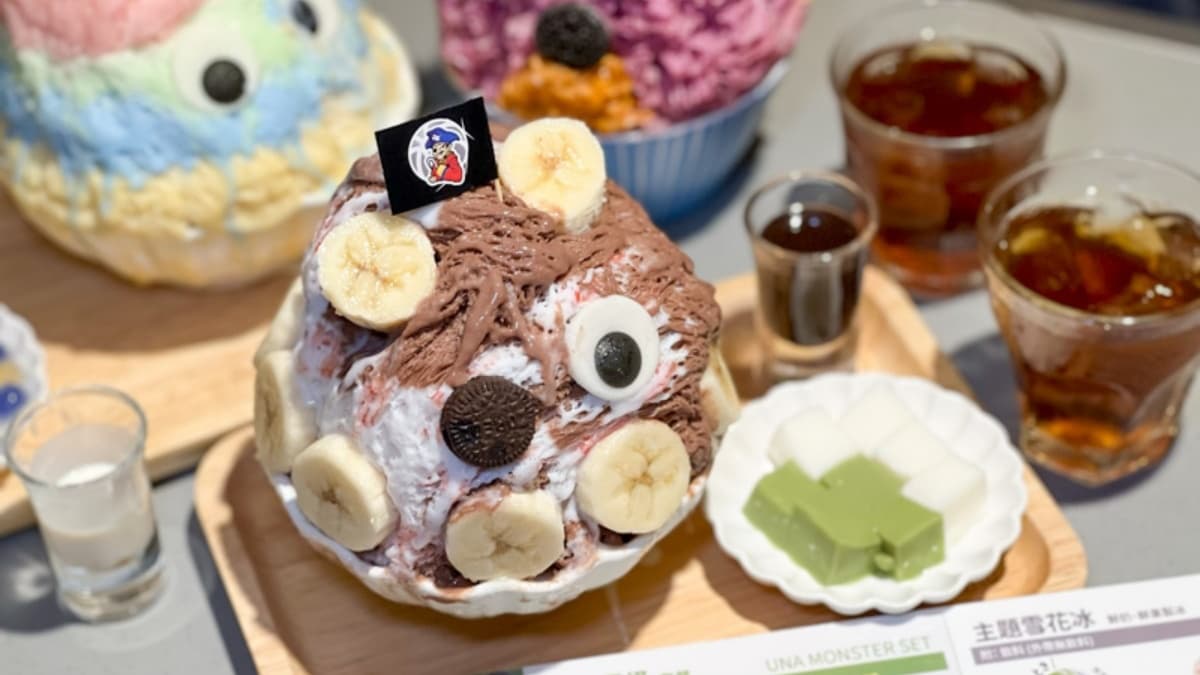 「虎克船長」是香濃巧克力風味搭配香蕉裝飾。（圖片來源：花露露の花花世界）
