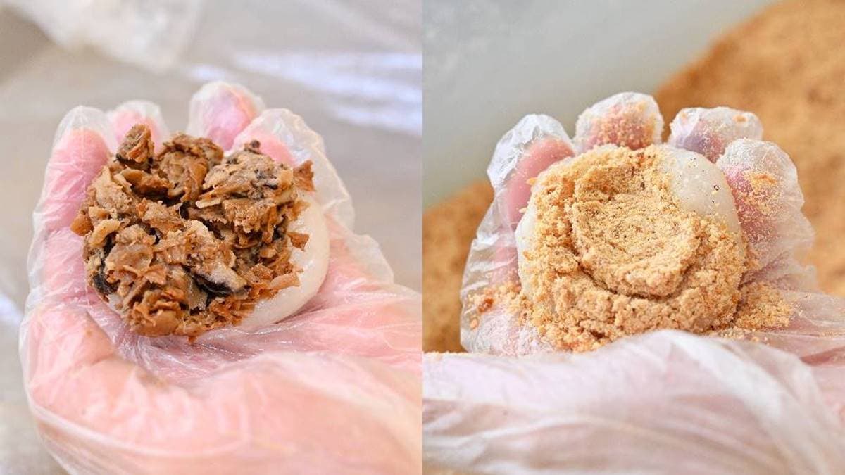 麻糬都是現點現做，採用純糯米製作而成的Q軟麻糬，每顆餡料都相當扎實。（圖片來源：糖糖's 享食生活）
