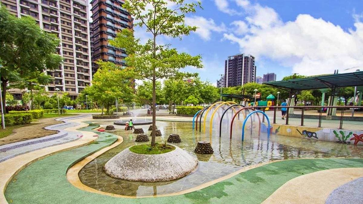 新北新莊的「塭仔底濕地公園」就位於昌平國小旁。（圖片來源：史努比遊樂園）