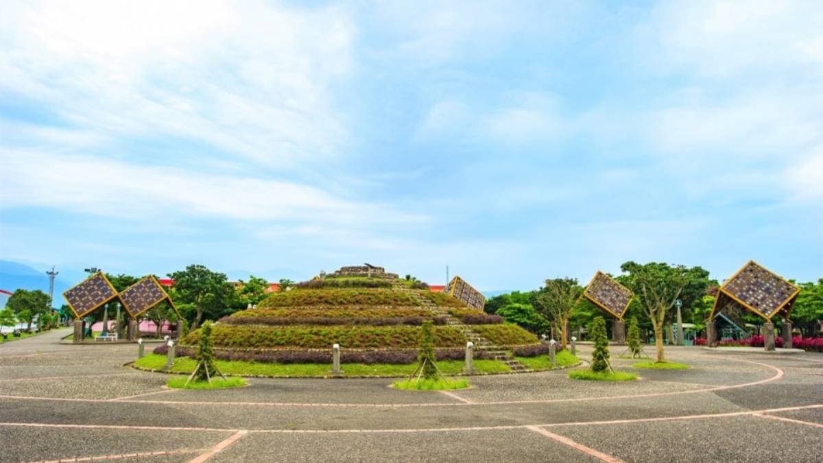 公園內的設有藝術裝置。（圖片來源：東北角風管處）
