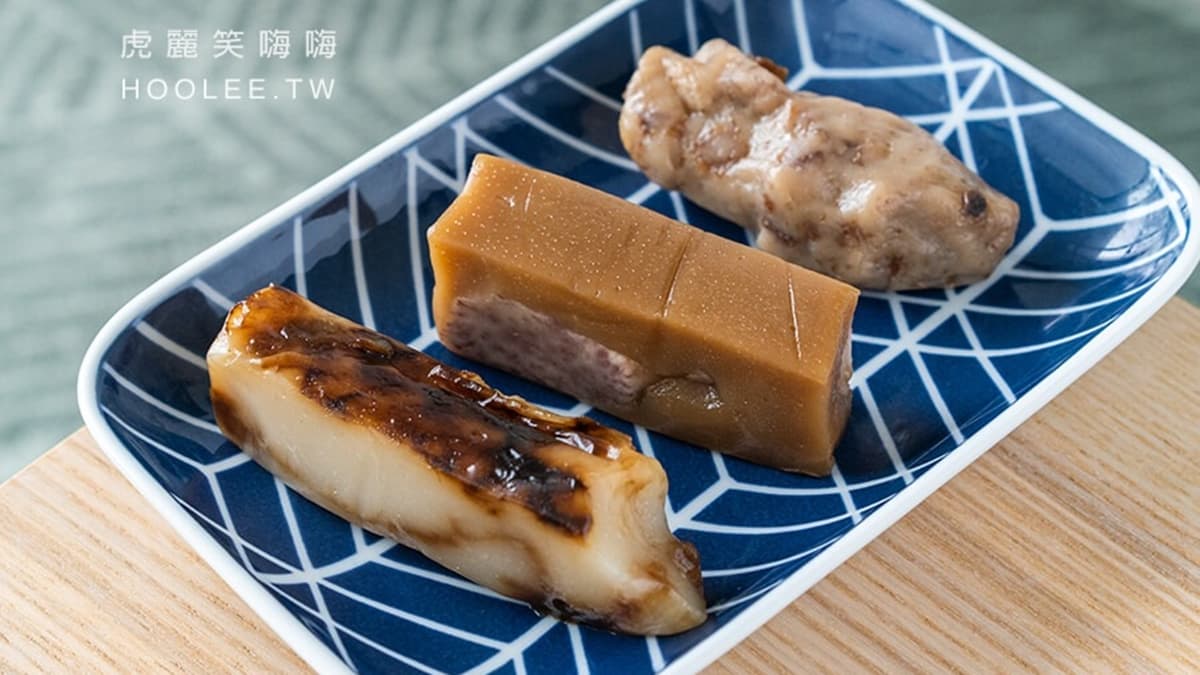 糯米製作的「雙糕潤」口感軟Q有嚼勁，口味有滿多種的，加芋頭的更香醇。（圖片來源：虎麗笑嗨嗨）
