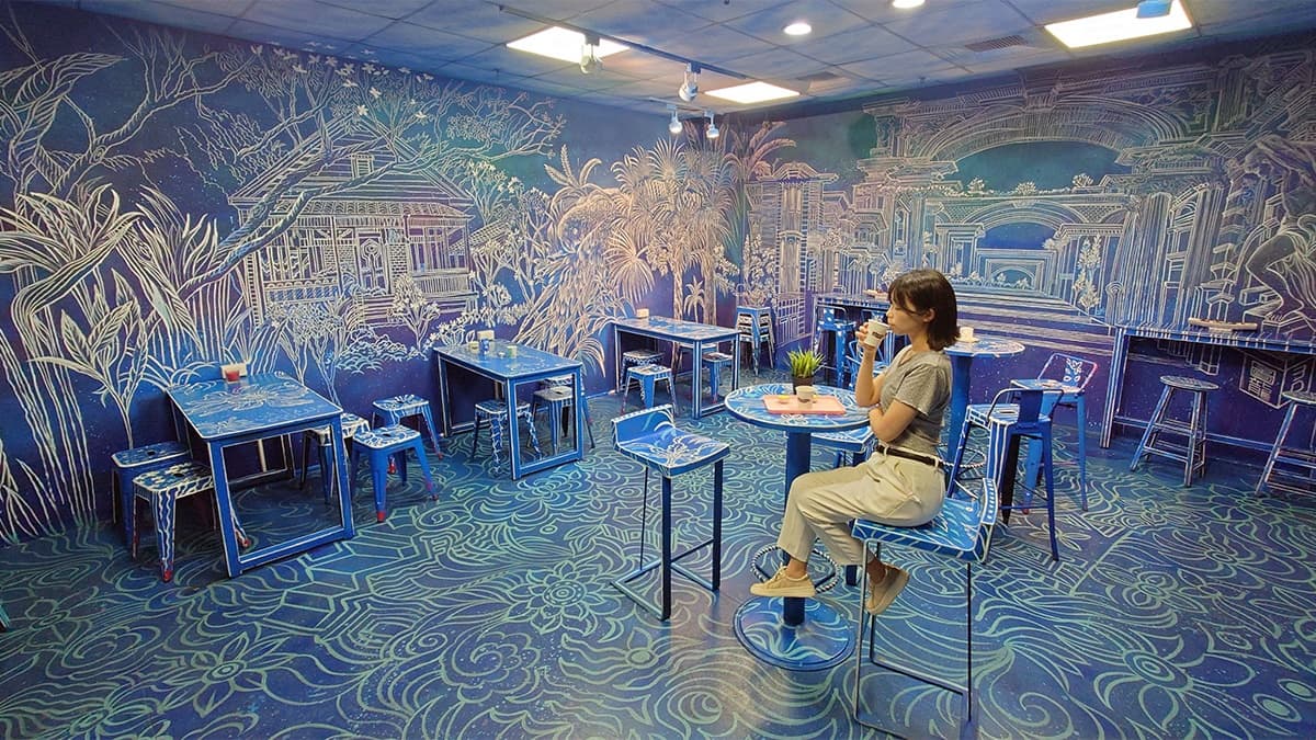 參觀完畢後，可到「藍晒圖咖啡館」免費享用茶點。（圖片來源：阿捷的打飯班）