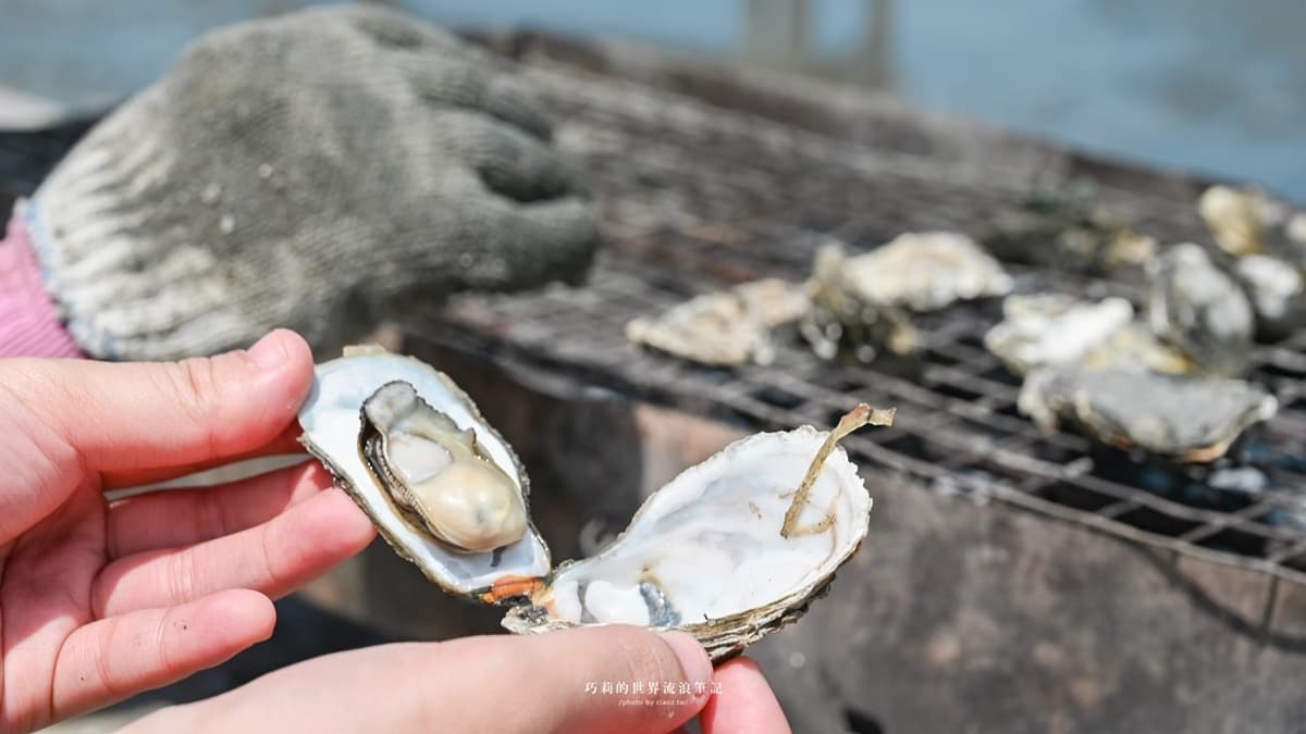 肥美烤蚵的鮮甜滋味讓人難以忘懷。（圖片來源：巧莉的世界流浪筆記）