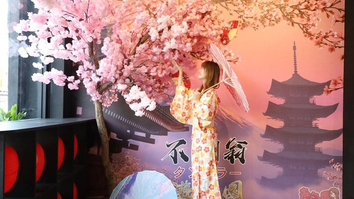 這裡還有和服和日式造景可以拍，和服有滿多可以挑選的。（圖片來源：熱血玩台南。跳躍新世界）
