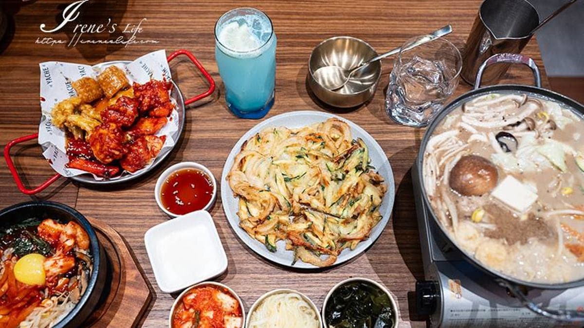餐點以蔬食搭配韓式料理手法製作，整桌菜色都是素的！（圖片來源：IRENE'S 食旅．時旅）
