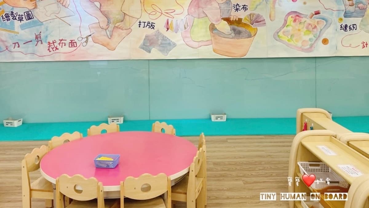 「創意手作區」空間滿大，牆面上還可以塗鴉。（圖片來源：寶寶❤放電）