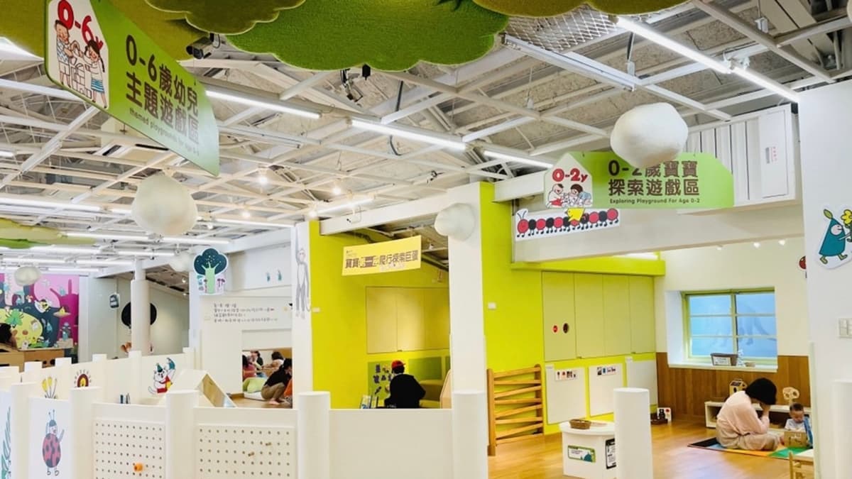 館內分成「０～２歲寶寶探索遊戲區」跟「０～６歲幼兒主題遊戲區」２個區塊。（圖片來源：寶寶❤️放電）