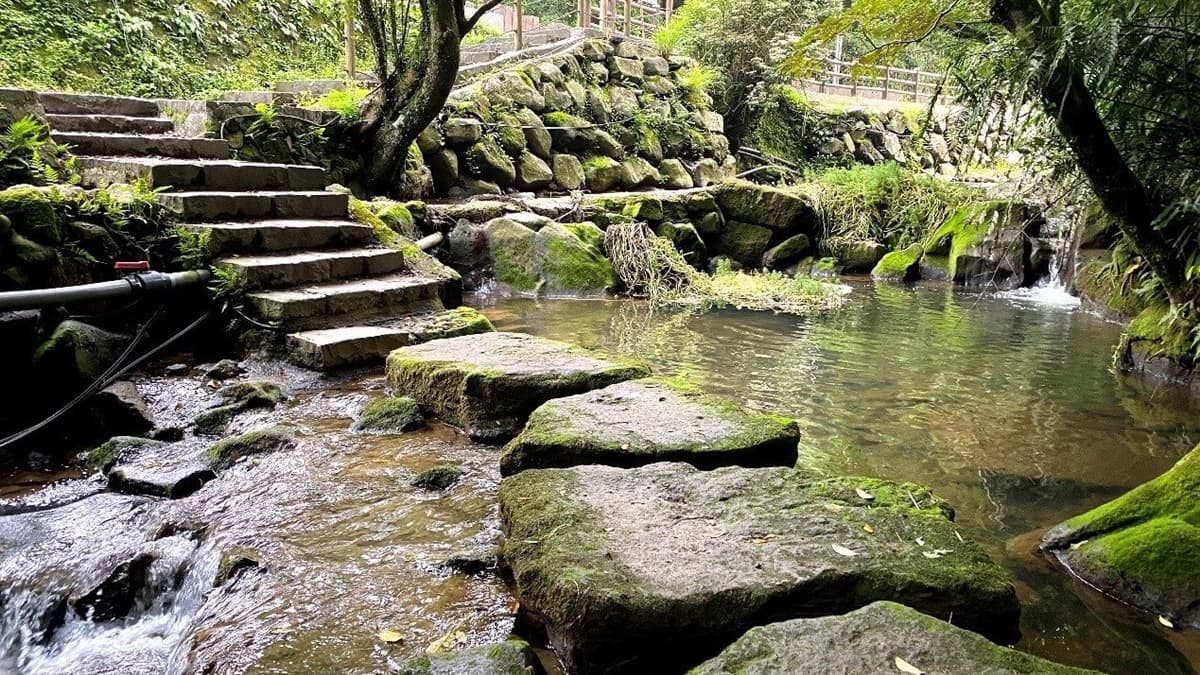 「水車寮水圳步道」是竹子湖蓬萊米原鄉的水源。（圖片來源：臺北市政府工務局大地工程處）