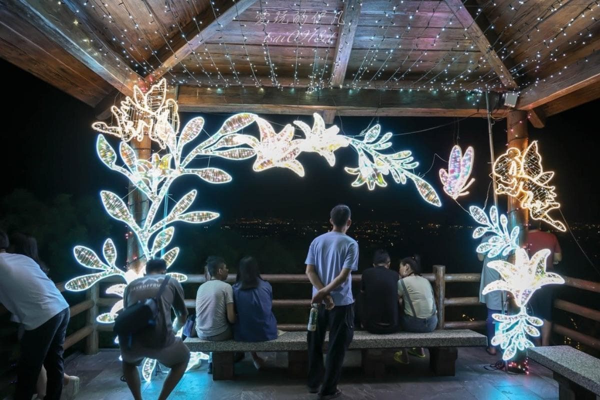 只到８月底快朝聖！桃園免門票「夜景步道」夢幻光雕秀美翻，搶拍水母光廊