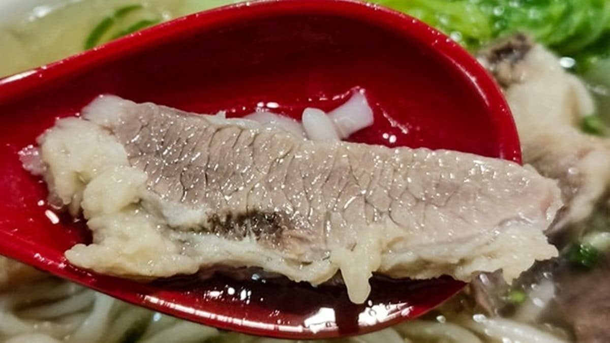 「牛蹄筋肋排麵」裡面有牛肉和牛筋。（圖片來源：鄉民食堂）