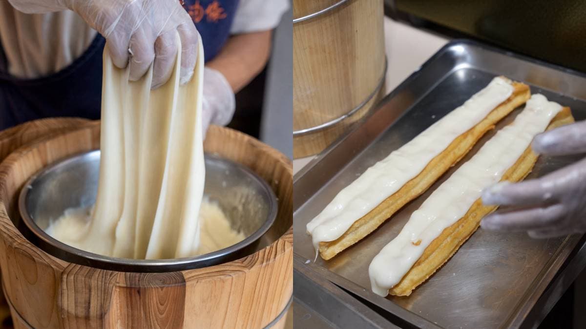 這裡的鮮奶麻糬都是老闆手工拉出來的，非常軟Q。（圖片來源：算命的說我很愛吃）