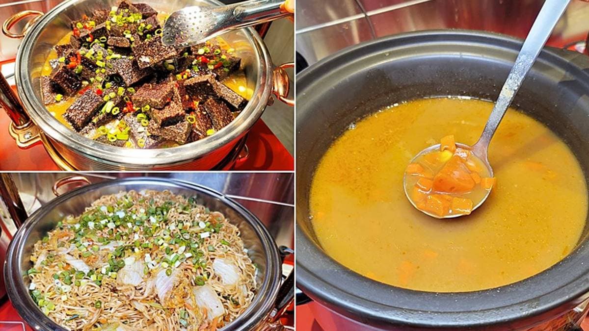 熟食自助吧有炒泡麵、熱炒、咖哩等餐點可自取。（圖片來源：小凉的美食小天地）