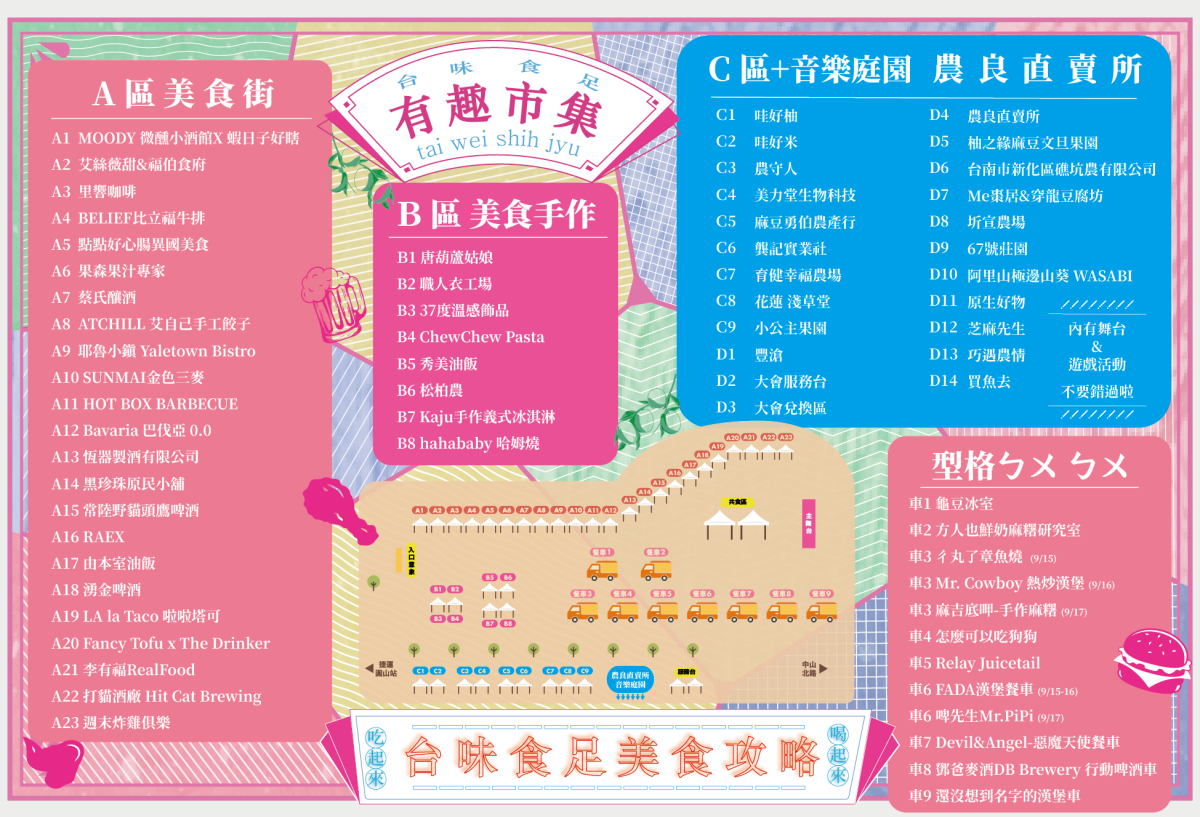 大型電子花車搬進來！花博最狂「台味市集」只有３天，54家攤位＋餐車快吃爆