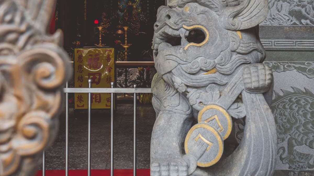 集順廟前有石獅像。（圖片來源：是艾思，不是火拳。）