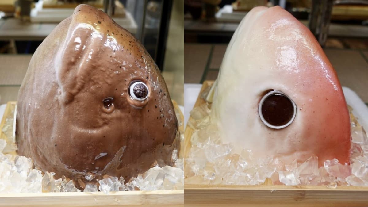 此外還有獨家特色「食玩系甜點」，以超擬真的魚頭蛋糕最熱門。（圖片來源：貓大爺部落格）