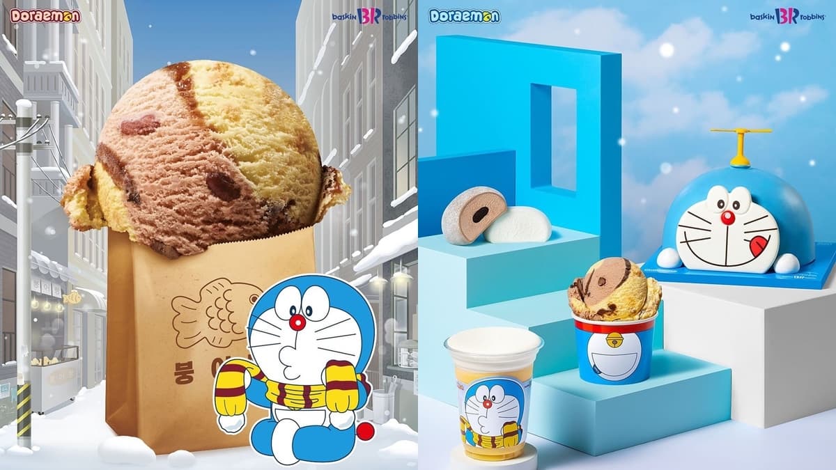 萌到捨不得吃！31冰淇淋「竹蜻蜓蛋糕」完美還原哆啦Ａ夢，還把鯛魚燒變冰品