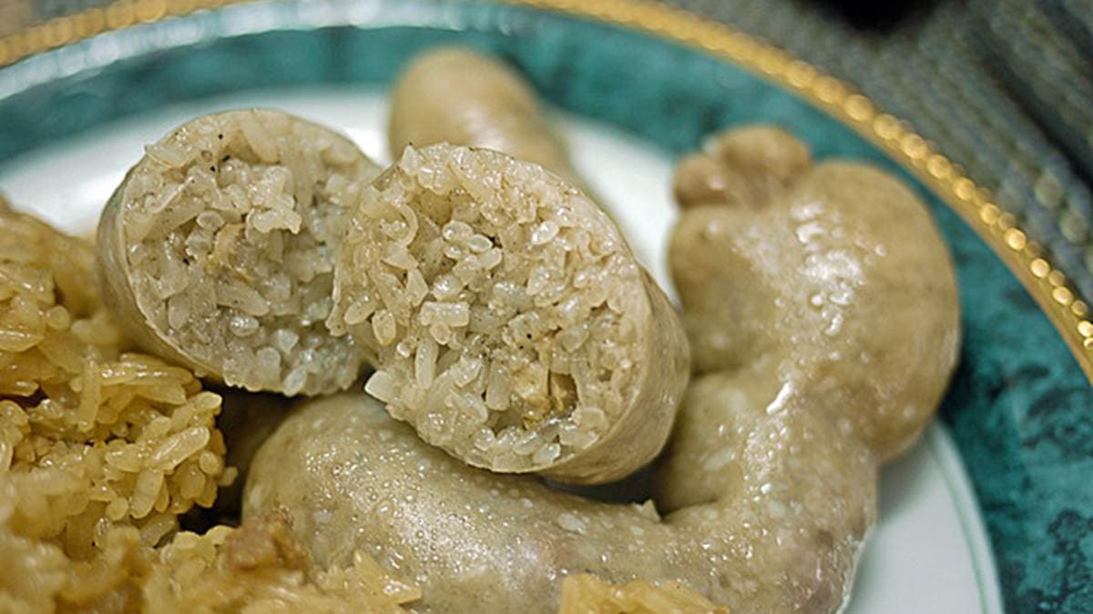 大腸圈內的糯米也是粒粒分明，且黏鬆度很剛好。（圖片來源：小虎食夢網）