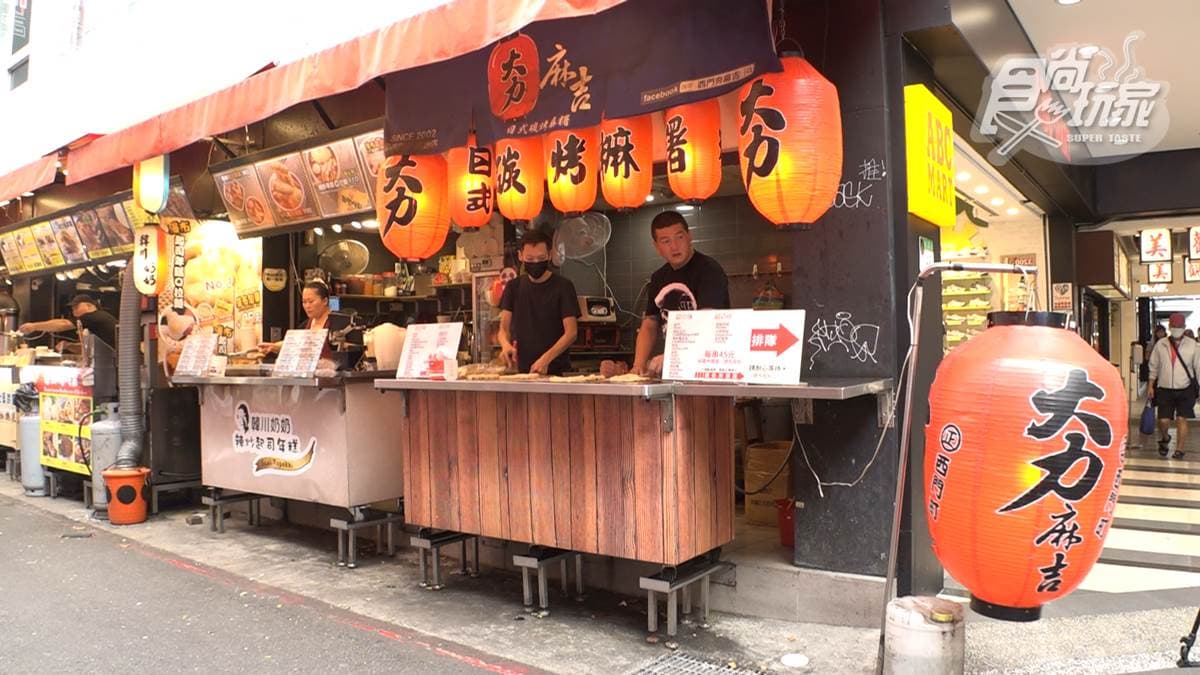 「夯麻吉」位在台北市萬華區的峨眉街上，是西門町超人氣的日式麻糬店。