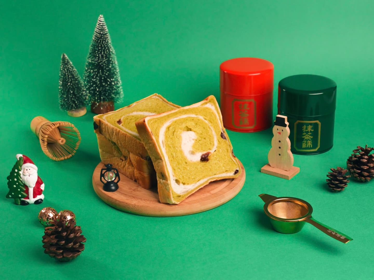超抹生吐司連３天買一送一！「辻利茶舗ｘniko bakery」聖誕生吐司雙色美翻