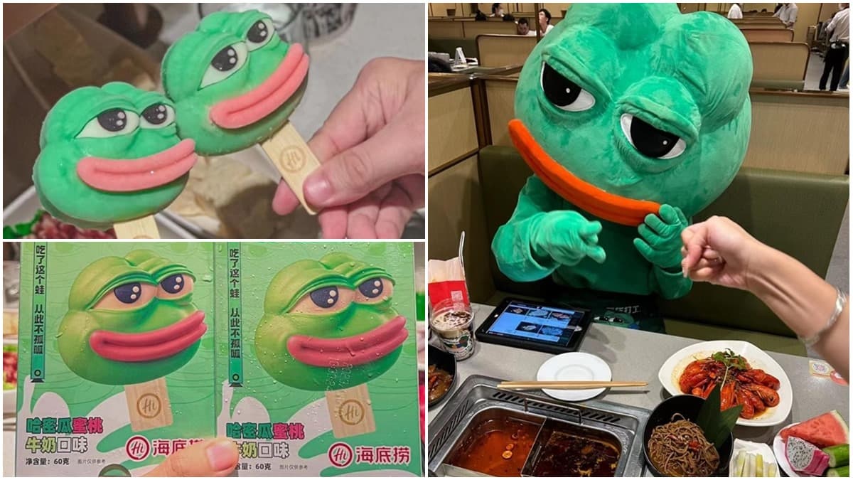 光看就笑了！海底撈推「佩佩蛙冰棒」，還有佩佩蛙跟你玩猜拳、甩麵