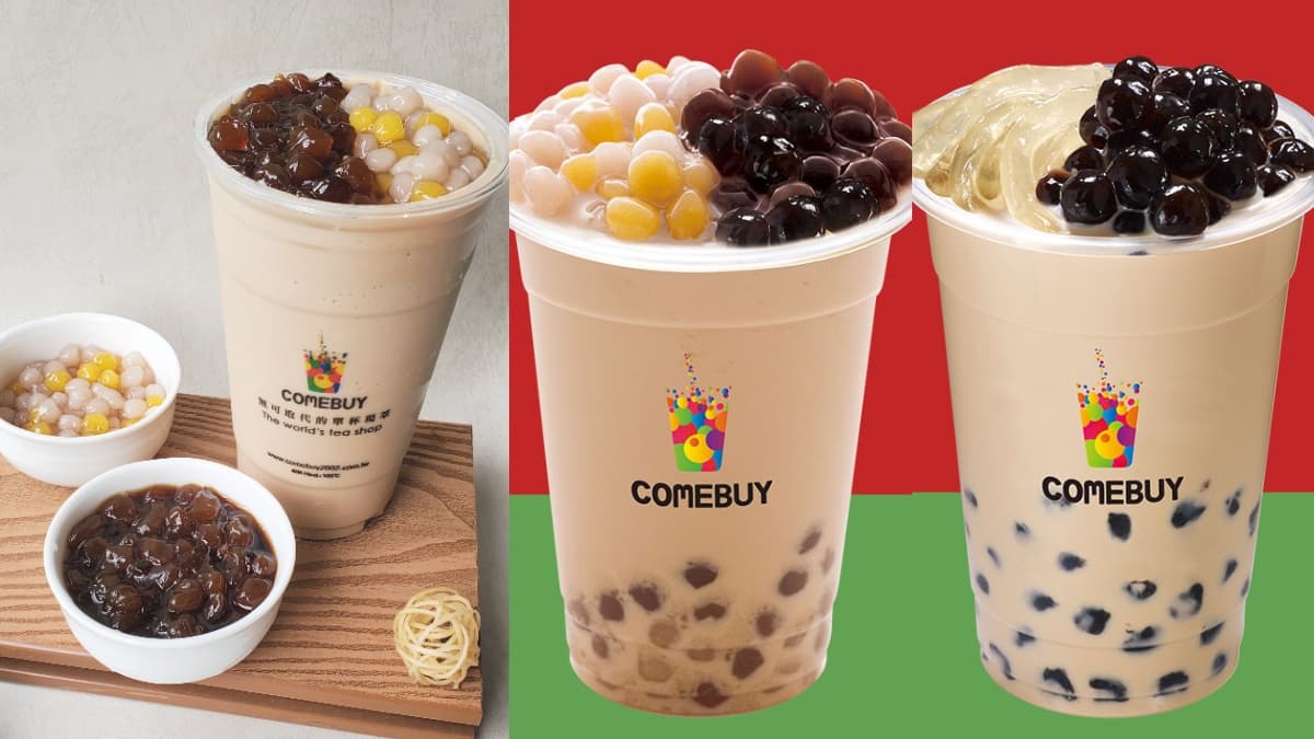 【獨家】５元喝COMEBUY奶茶！配料控搶喝雙Q、粉條奶茶，每杯狂折55元