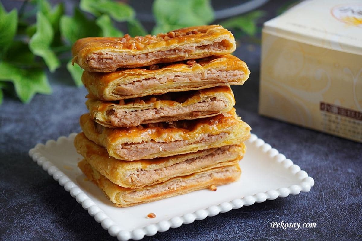 比排隊鳳梨酥難買！板橋限量「小潘芋頭酥」每片20元，酥皮＋顆粒芋泥超欠吃