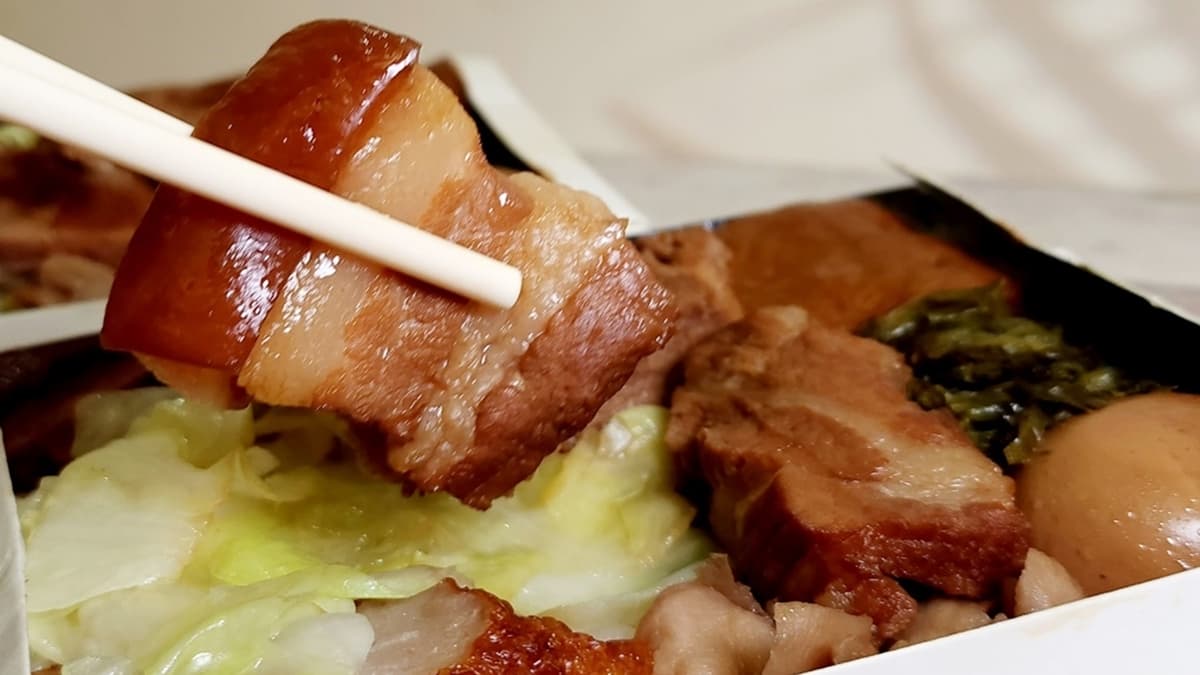 滷肉肥肉的部分Ｑ嫰。入口不會讓人覺得太過肥膩。（圖片來源：米寶麻幸福滿載）