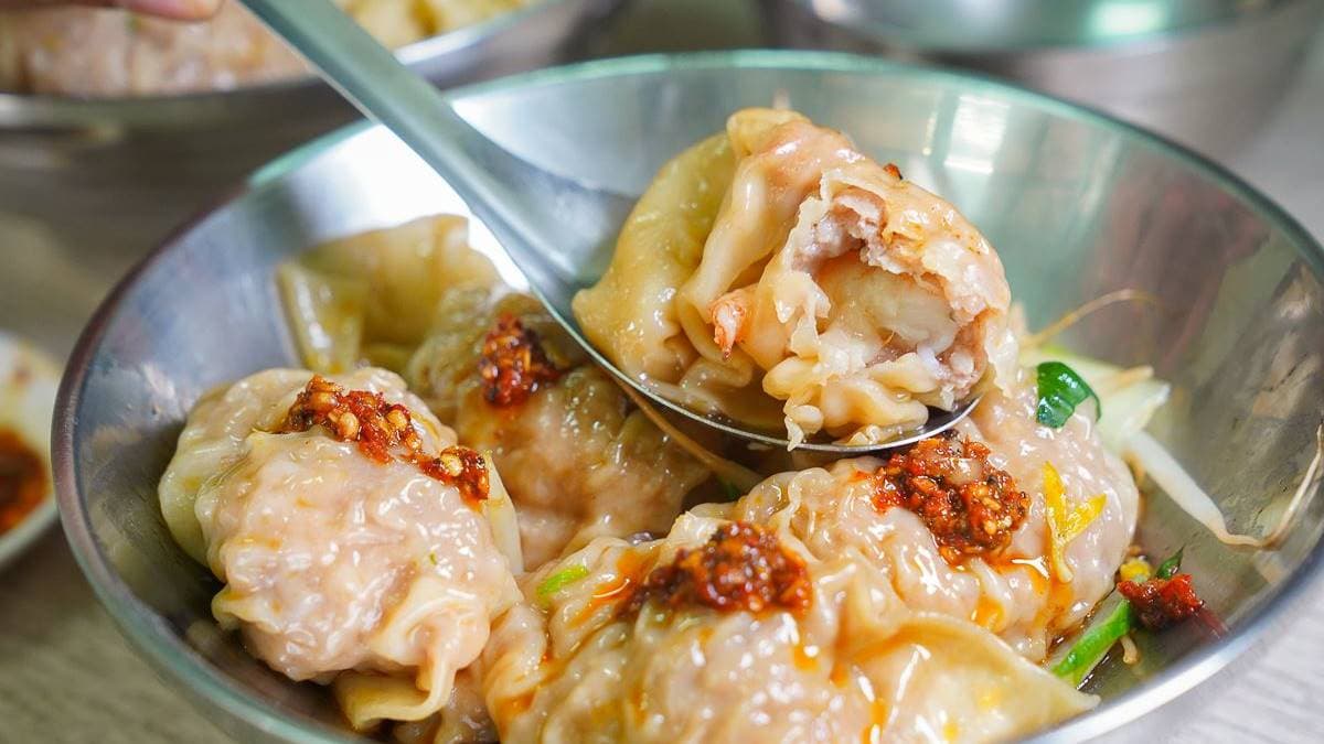 內餡的蝦肉非常新鮮，豬肉則是採用溫體豬。（圖片來源：美食好芃友）
