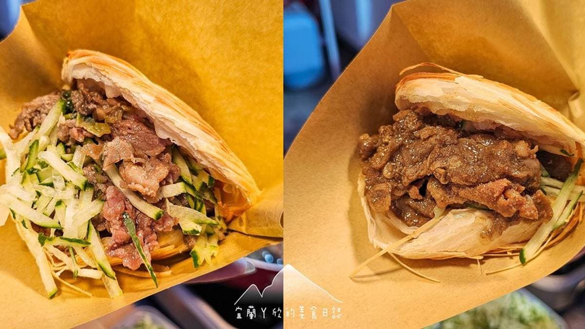 創意美食攤位推薦主打「媽祖娘娘教的」炸鹹粥。（圖片來源：宜蘭ㄚ欣的美食日誌）
