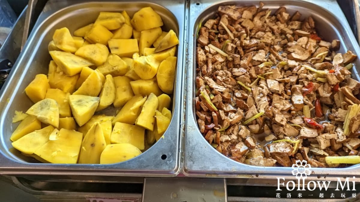 早餐就是活動中心風格，走樸實路線。（圖片來源：花洛米一起去玩耍）