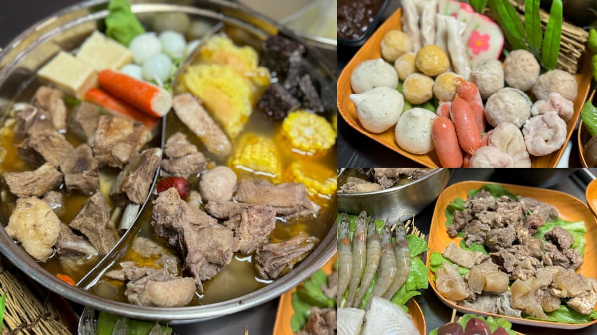 【新開店】４人同行１人免費！薑母鴨、羊肉爐４種火鍋吃到飽，30種食材任點