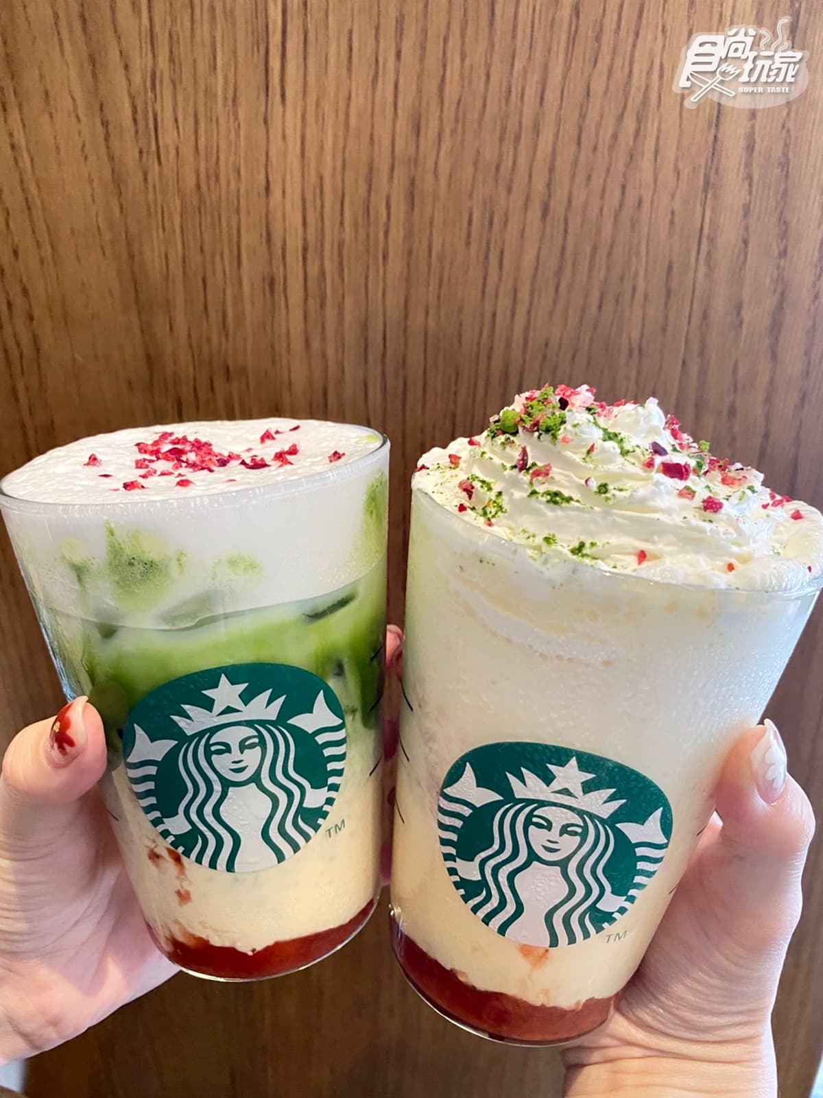 星巴克首推「抹茶季」！春日款「蜜桃百香抹茶那堤」，再收櫻花、達摩貓咪杯