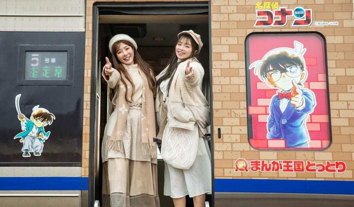 柯南迷快衝！最新柯南「限定列車」行駛中，５車廂基德、小蘭人氣角色拍爆