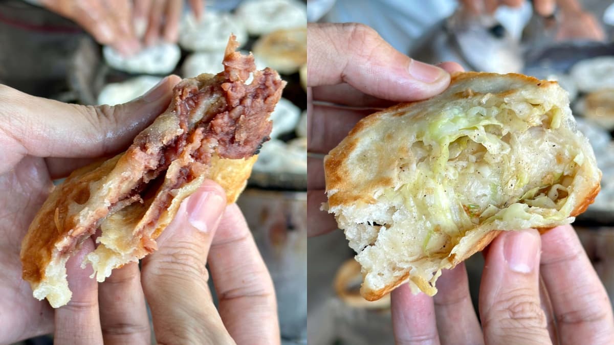 豆標有高麗菜、紅豆２種口味。（圖片來源：跟著Donna一起吃喝玩樂）