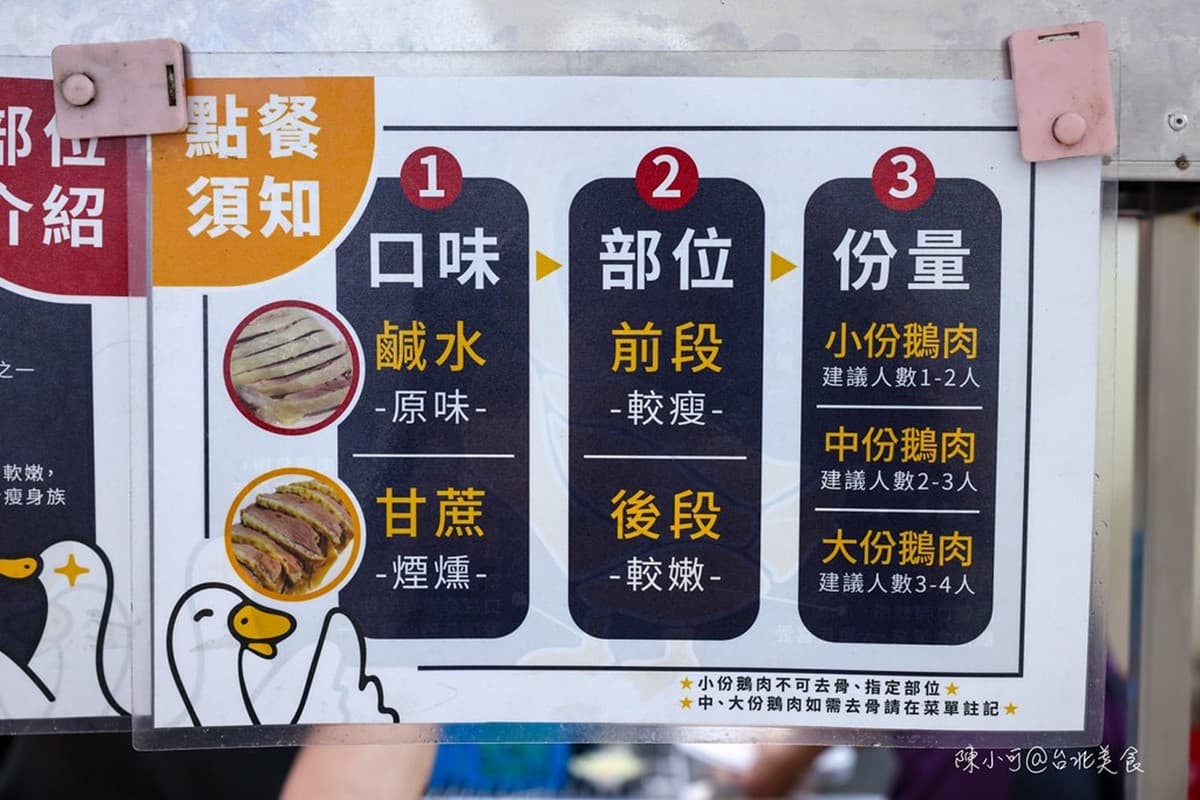 延三夜市超強鵝肉攤！甘蔗鵝、鹽水鵝皮Ｑ肉嫩，鵝油飯尬半熟炸蛋超銷魂