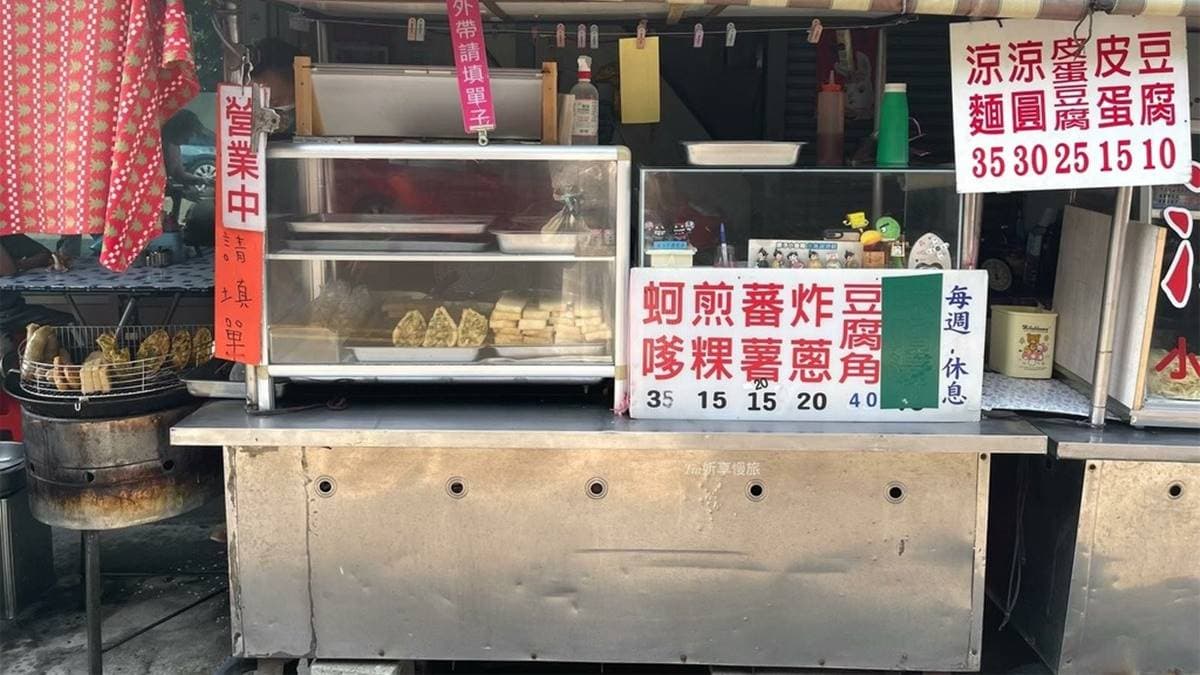 地點位在嘉義市西區新建街，外觀是樸實的小吃店攤車。（圖片來源：Tia妡享慢旅）