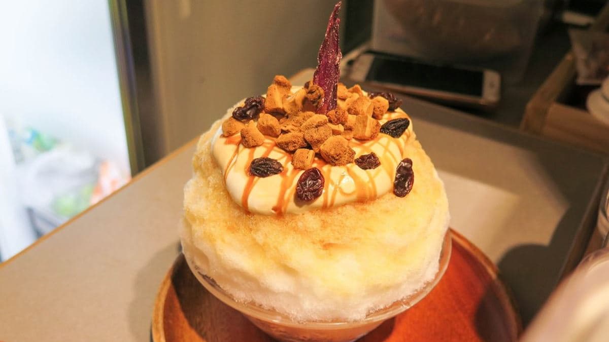 「獨門島入冰」裡面包著豆奶酪和慢燉軟花生。（圖片來源：Jeremy以食為天）