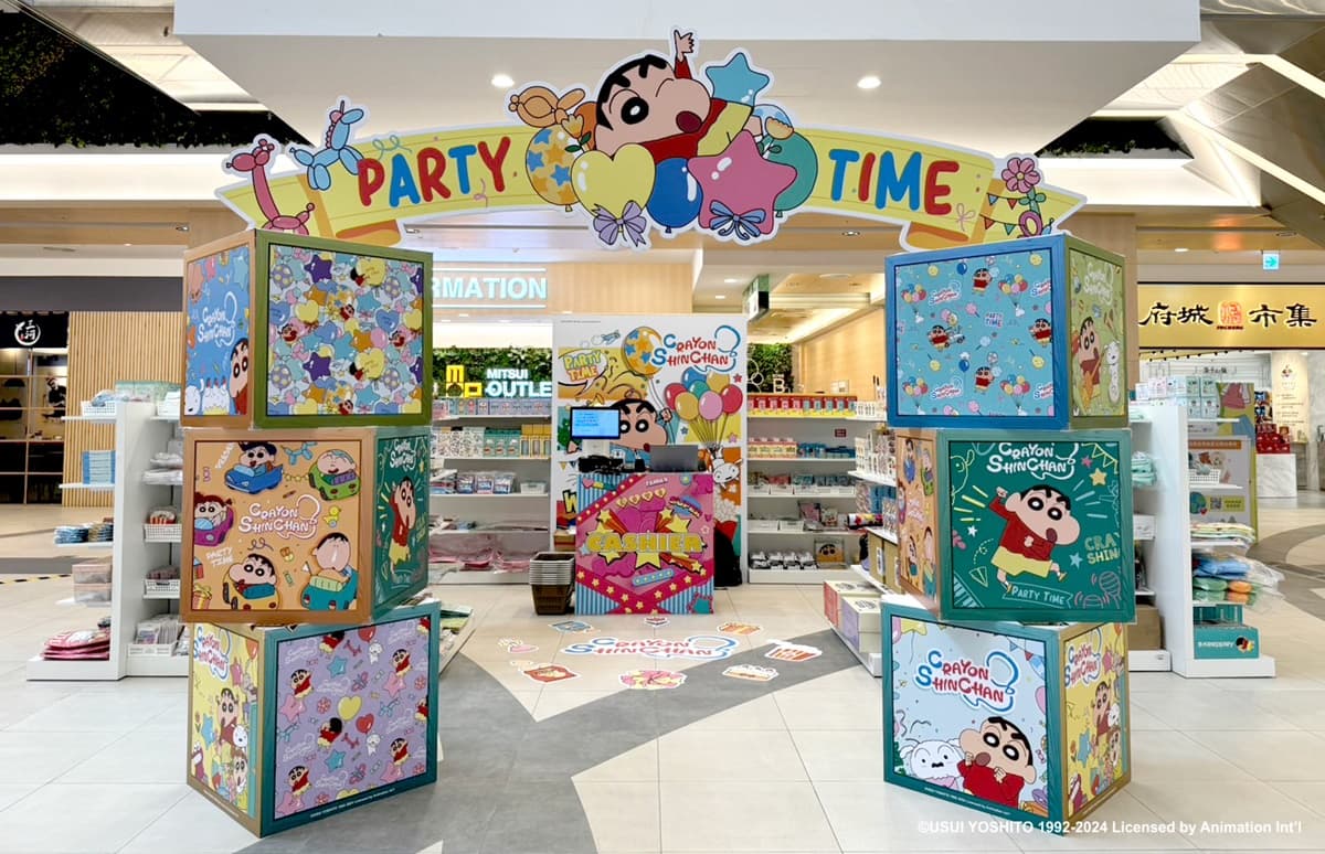 蠟筆小新快閃店免費逛！期間限定插旗３據點，15大場景、60款全新周邊超好逛