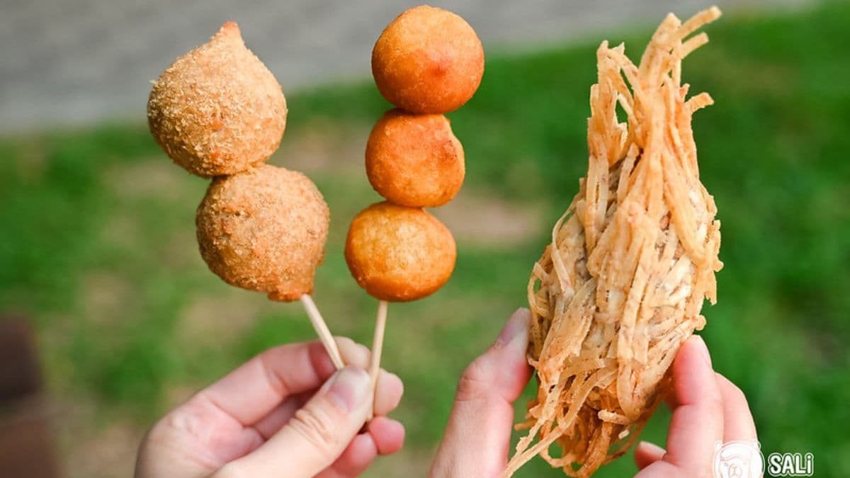 其他芋頭點心還有芋籤粿、芋泥球、蛋黃芋丸等選擇。（圖片來源：莎笠，小日子）