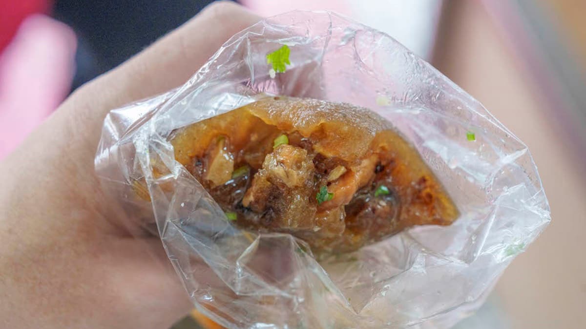 Ｑ彈外皮內筍乾搭配香菇，加上獨家醬汁味道很棒！（圖片來源：算命的說我很愛吃）
