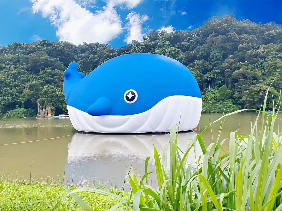 巨萌「噴水鯨魚」游進碧潭！８月水舞煙火只剩２天，爽抽iPhone 15、鯨魚抱枕