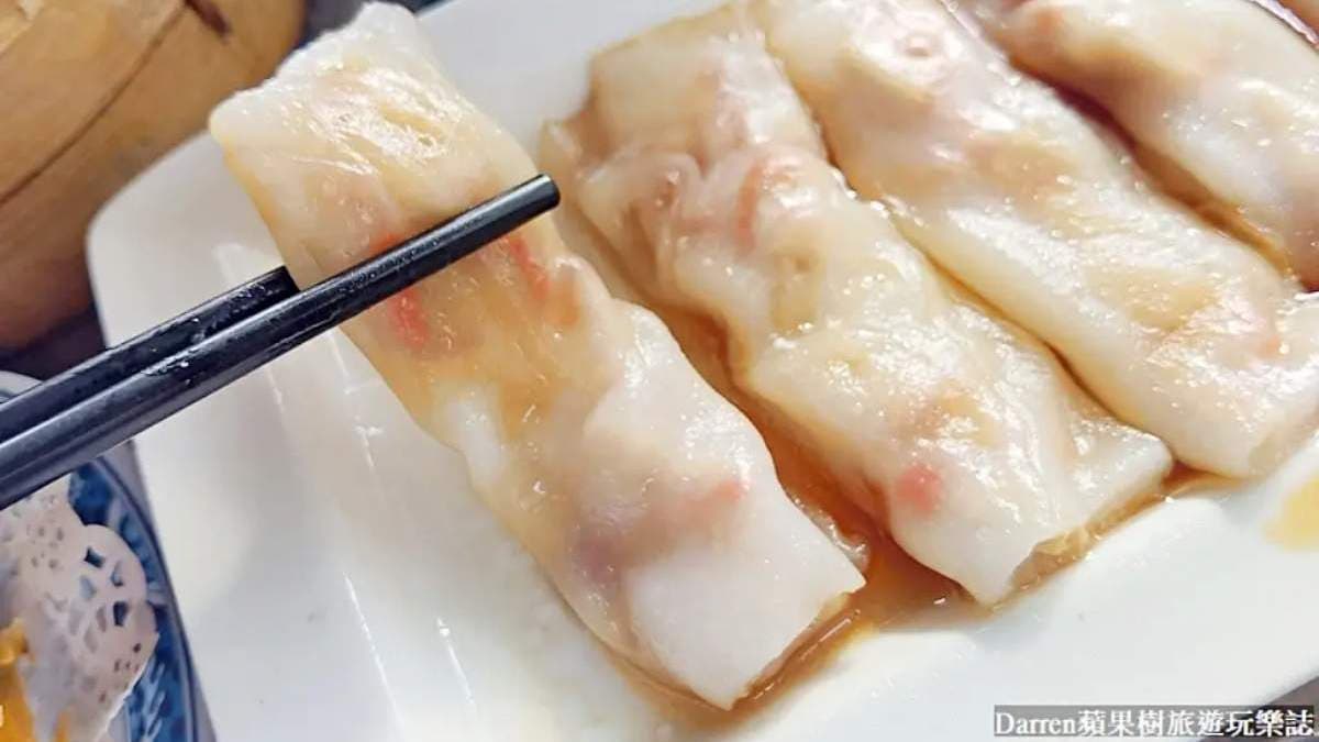 「叉燒腸粉」外皮Q嫩，內餡有叉燒提味。（圖片來源：DARREN蘋果樹旅遊玩樂誌）