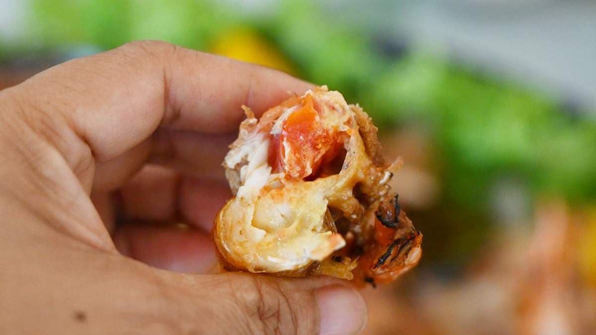 現撈泰國蝦隻隻肥美，蝦膏、蝦卵飽滿新鮮，可以大口爽嗑。（圖片來源：快樂的過每一天）